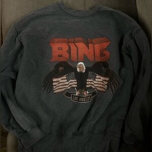 Anine Bing eagle LA biker Graphic Sweatshirt EUC SZ medium